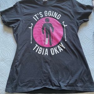 Broken leg t -shirt size women’s XL 
(Not planning on needing it again)